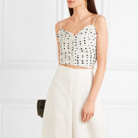 Maje polka dot black and white top 3 NWT - Picture 3 of 11